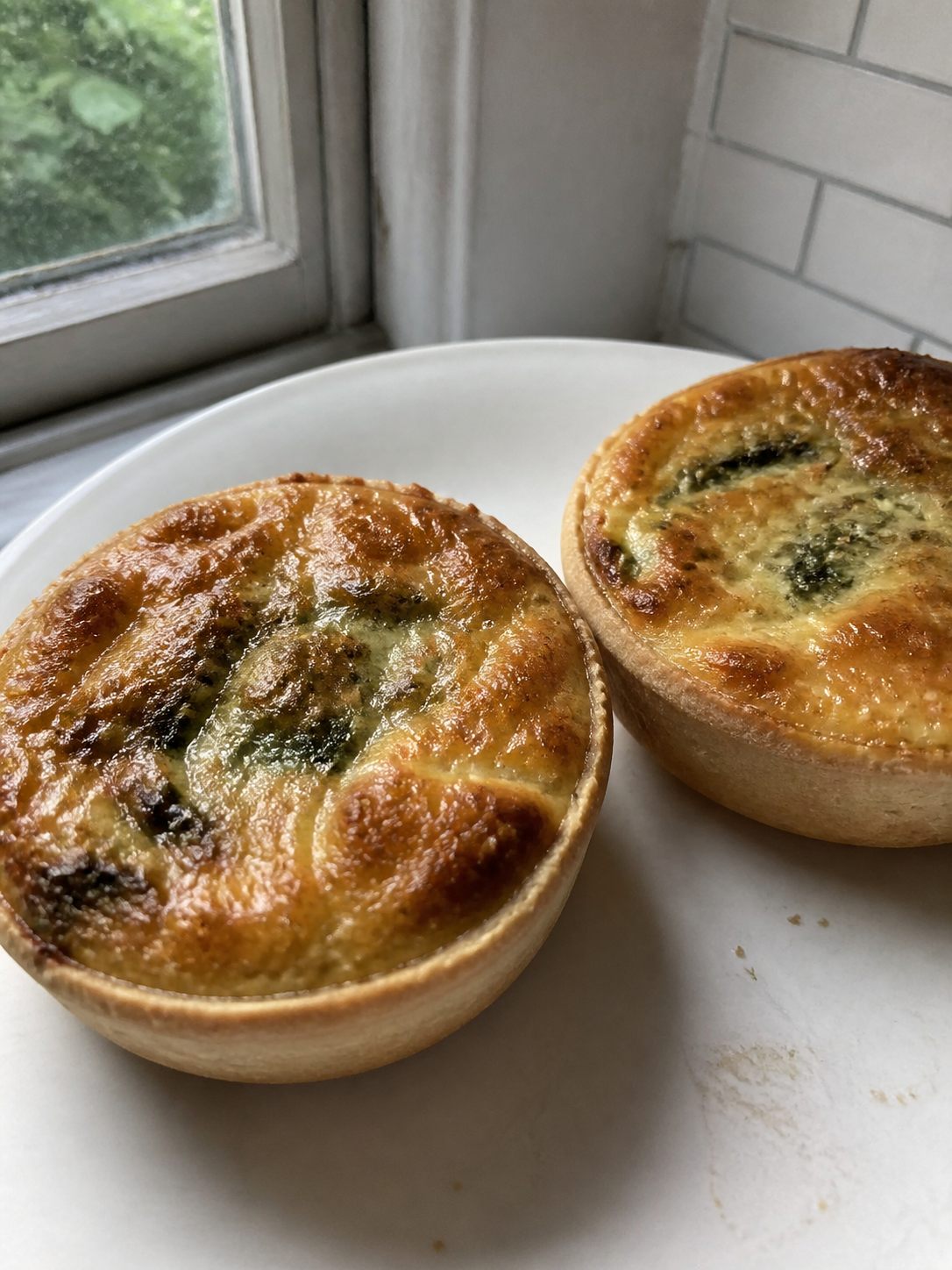 Mini quiches on a casual home party table