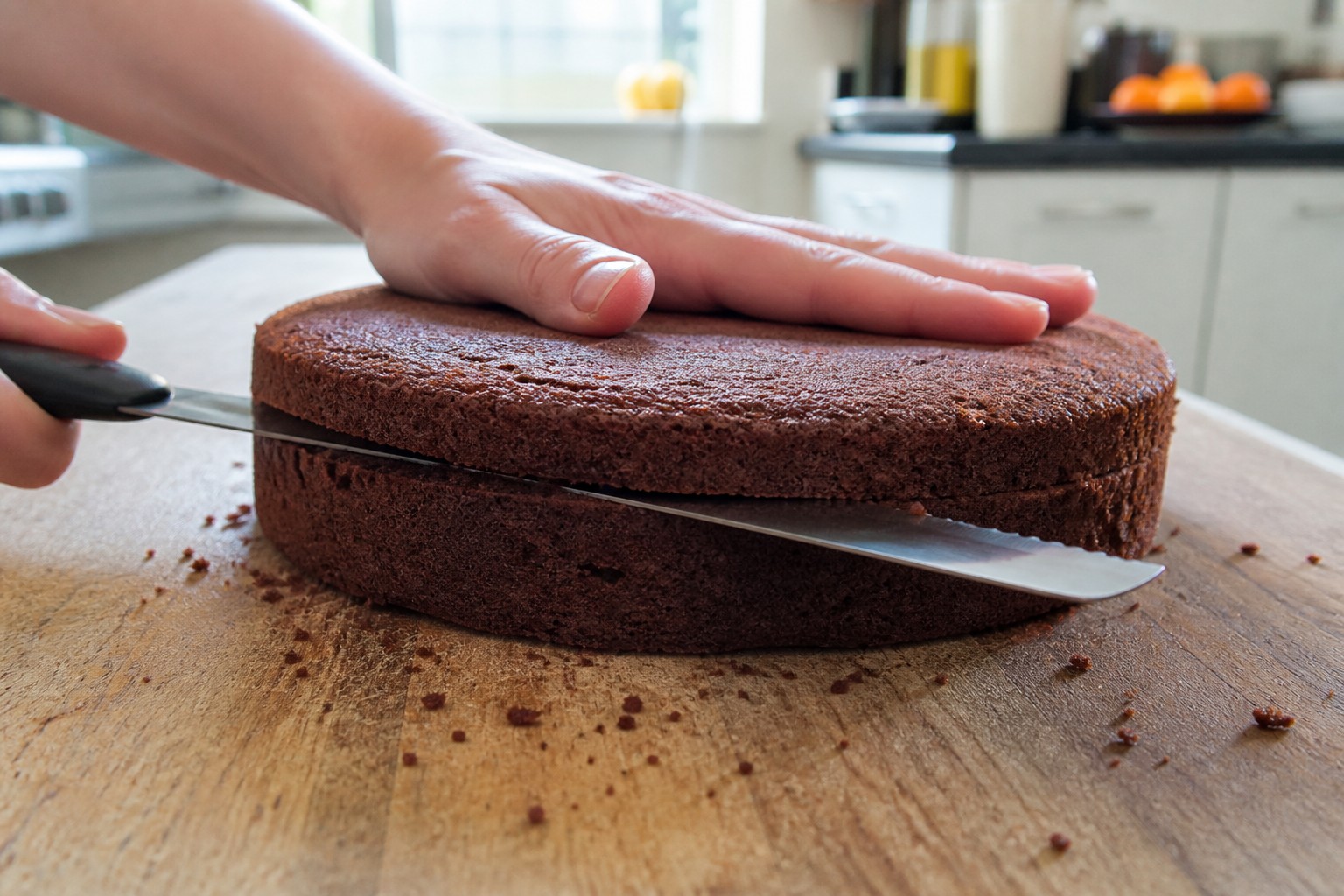 A practical a home version of the classic chocolate-and-apricot cake step