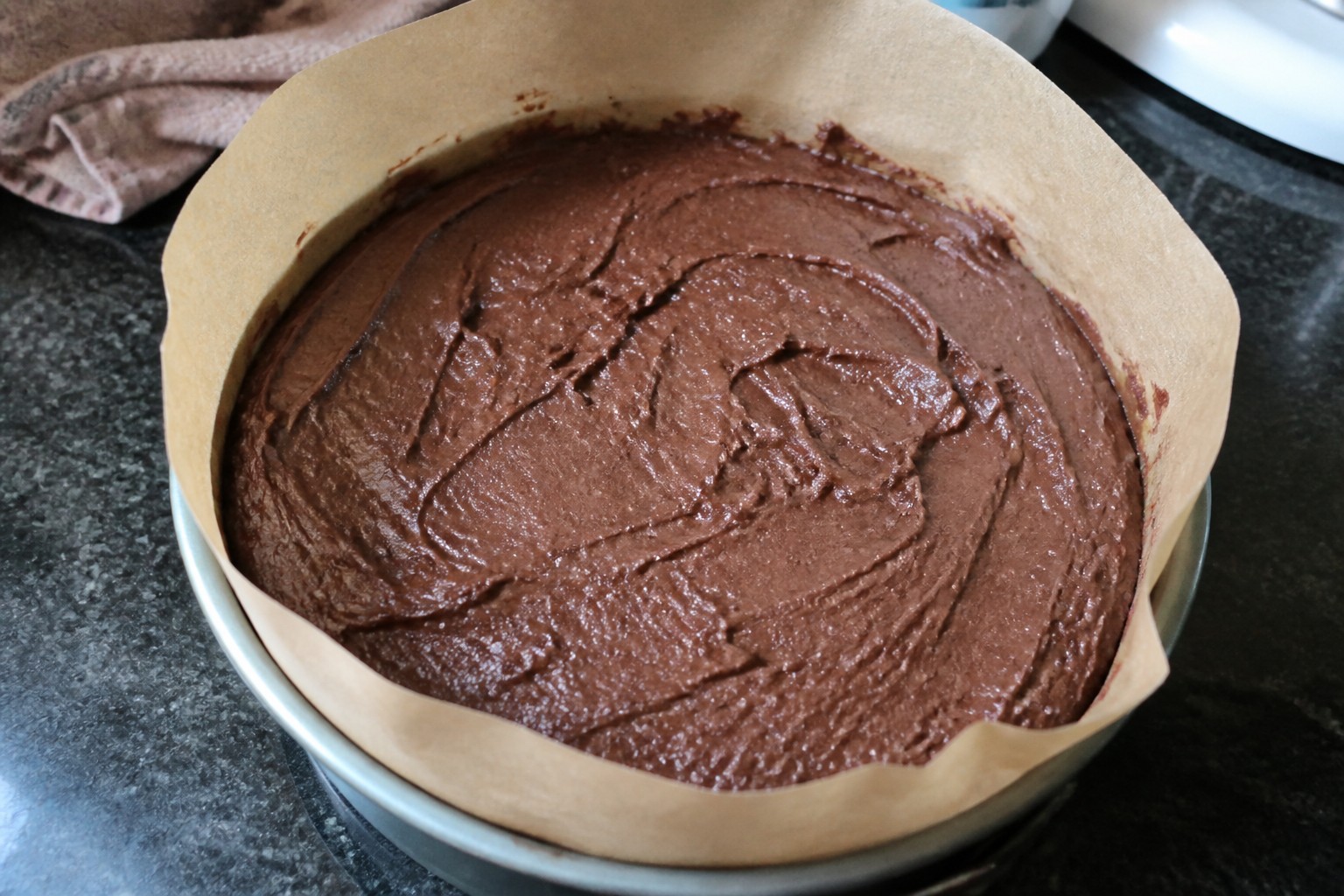 A close look at the finished a home version of the classic chocolate-and-apricot cake