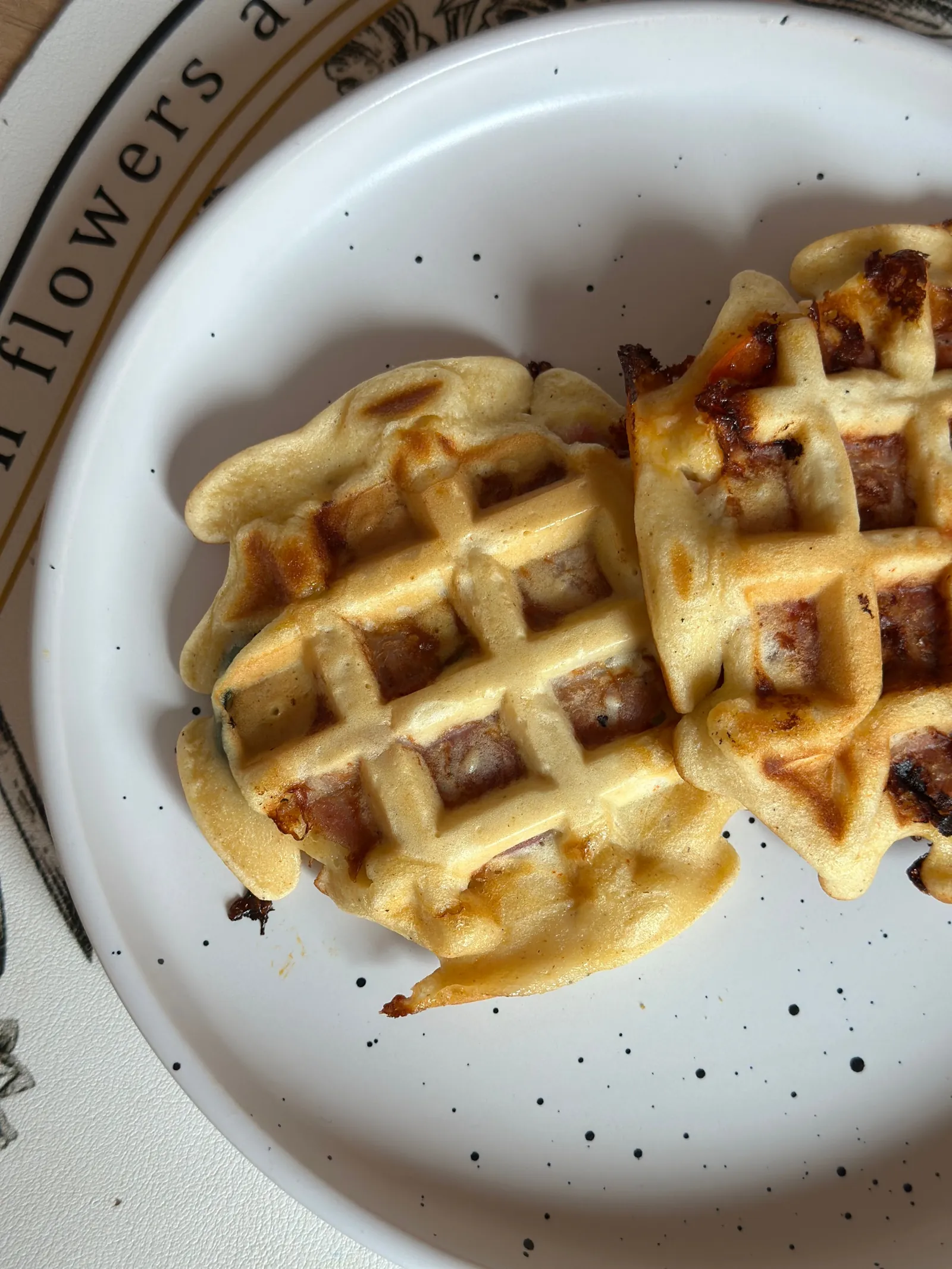 Waffles in a waffle maker